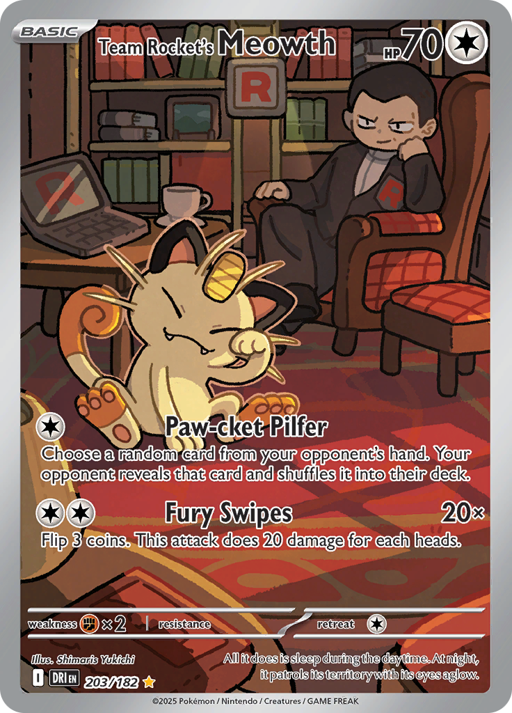 Team Rocket’s Meowth – 203/182 