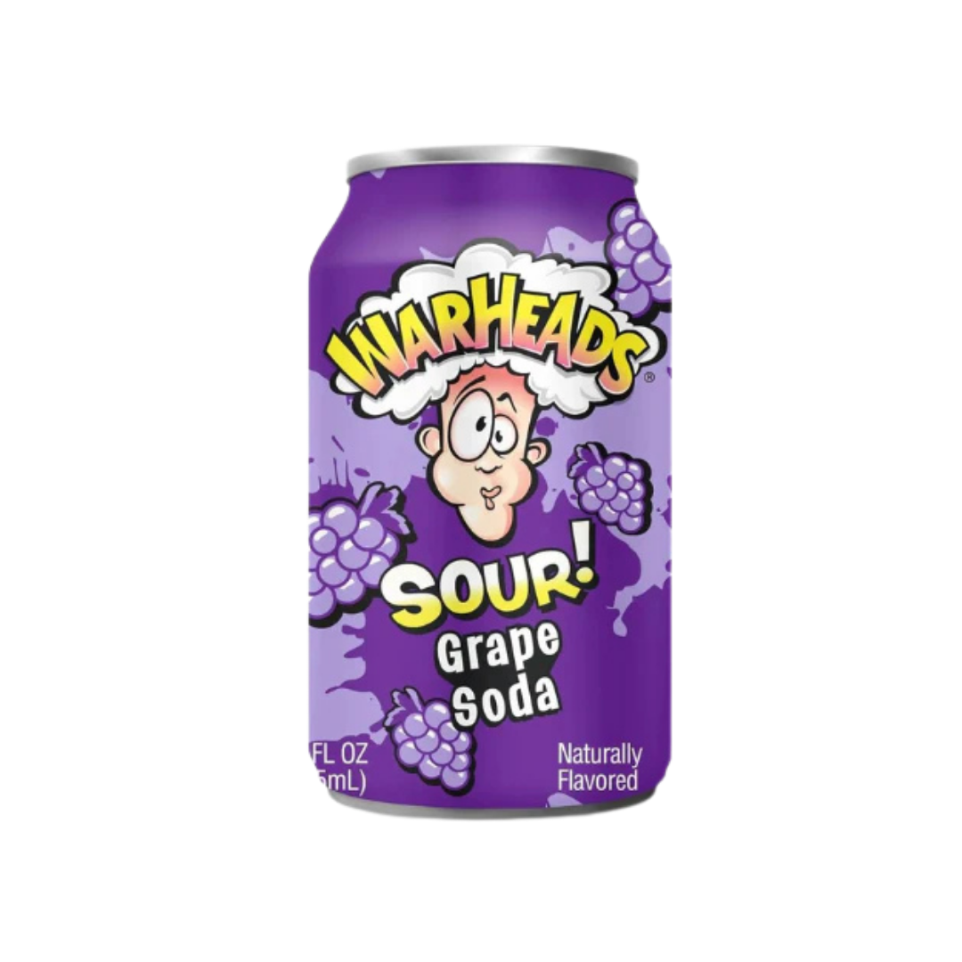 WARHEADS Soda Sour Grape 355ml