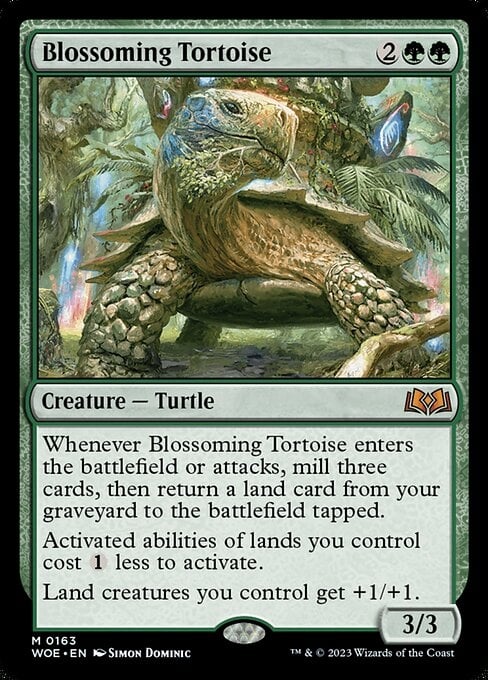 Blossoming Tortoise – Wilds of Eldraine #163  – Near Mint