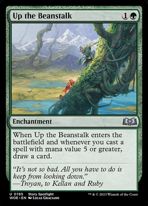 Up the Beanstalk – Wilds of Eldraine #195  – Near Mint