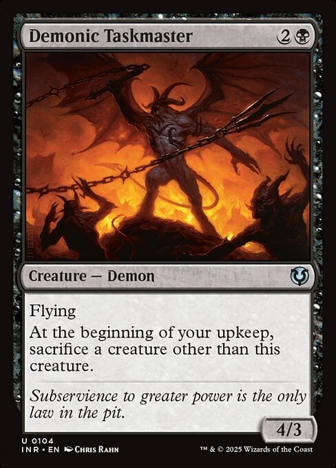 Demonic Taskmaster – Innistrad Remastered #104 (Foil) – Near Mint [Japanese]