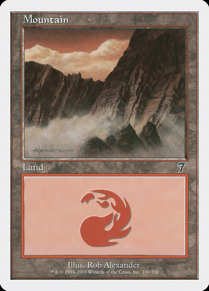 Mountain – Seventh Edition #339 (Foil) – Played