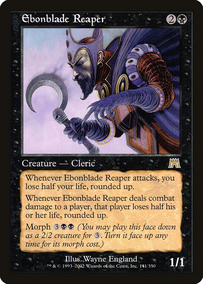 Ebonblade Reaper – Onslaught #141  – Heavily Played