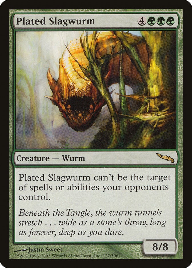 Plated Slagwurm – Mirrodin #127  – Played