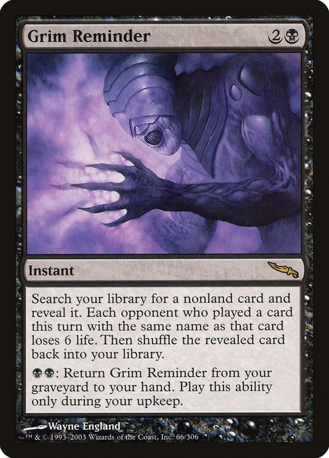 Grim Reminder – Mirrodin #66  – Good (Lightly Played)