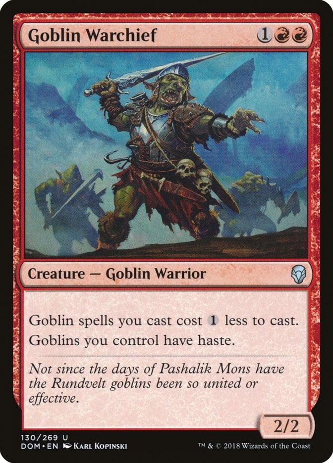 Goblin Warchief – Dominaria #130  – Near Mint
