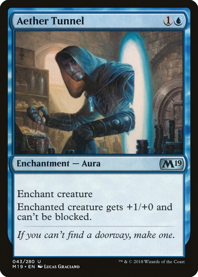 Aether Tunnel – Core Set 2019 #43  – Near Mint