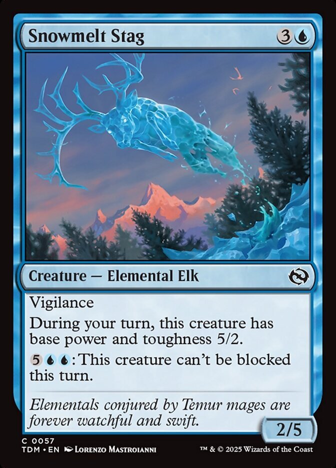 Snowmelt Stag – Tarkir: Dragonstorm #57 (Foil) – Near Mint