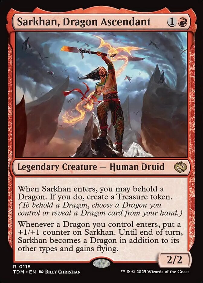 Sarkhan, Dragon Ascendant – Tarkir: Dragonstorm #118  – Near Mint