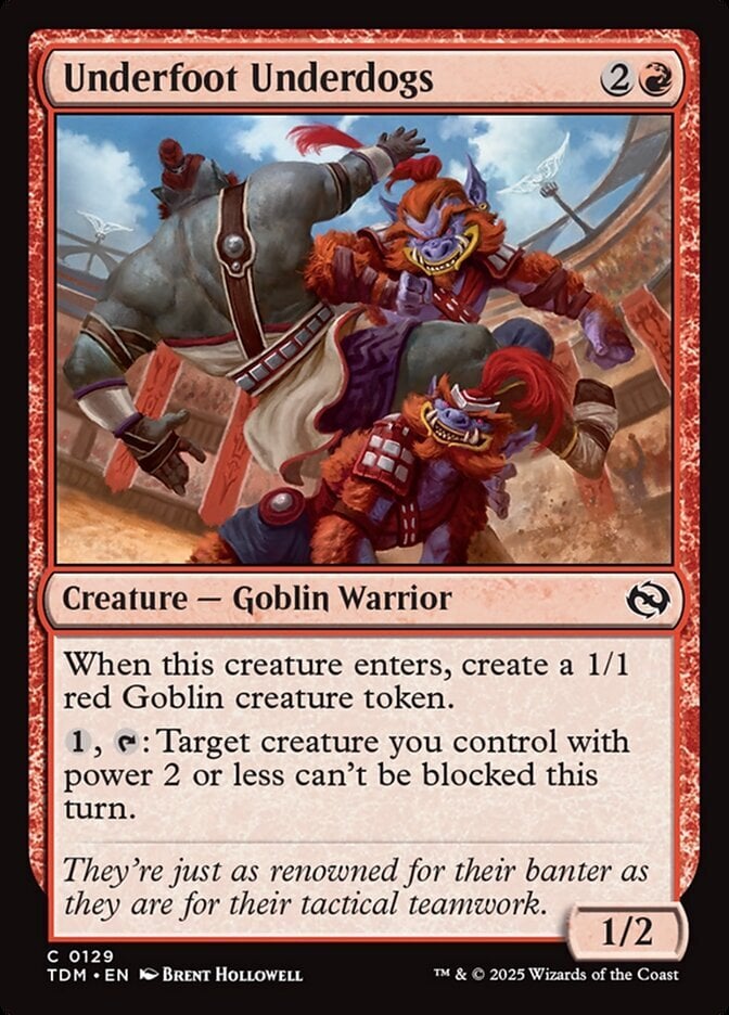 Underfoot Underdogs – Tarkir: Dragonstorm #129 (Foil) – Near Mint