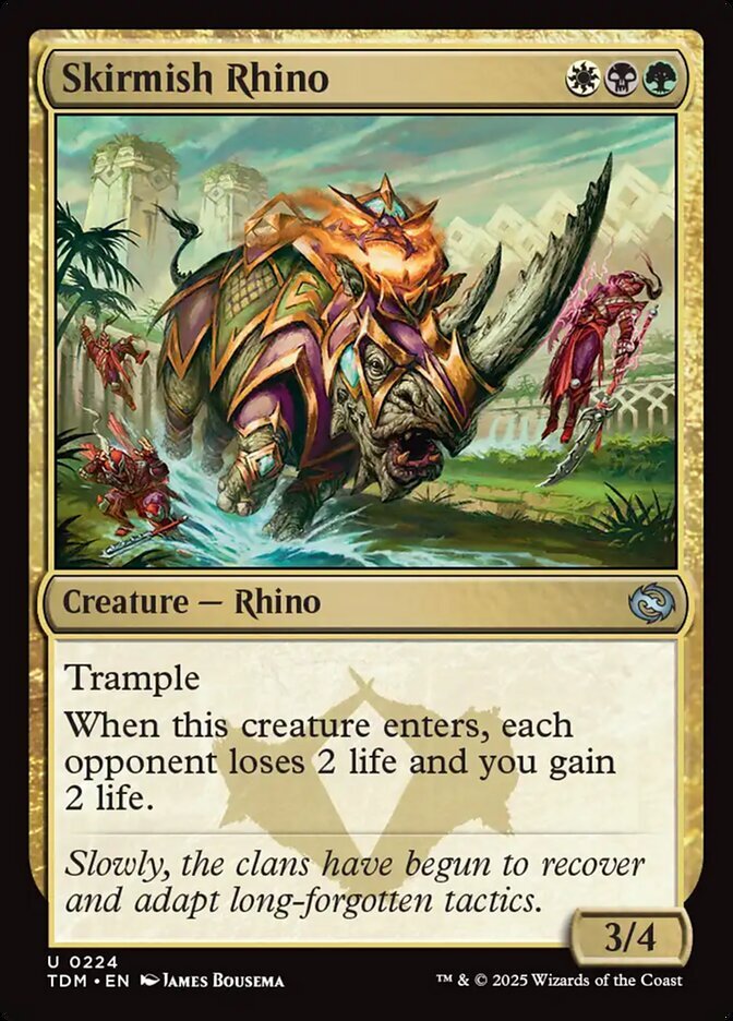 Skirmish Rhino – Tarkir: Dragonstorm #224 (Foil) – Near Mint