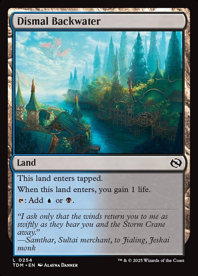 Dismal Backwater – Tarkir: Dragonstorm #254 (Foil) – Near Mint