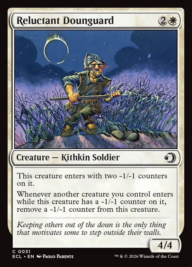 Reluctant Dounguard – Lorwyn Eclipsed #31 (Foil) – Near Mint