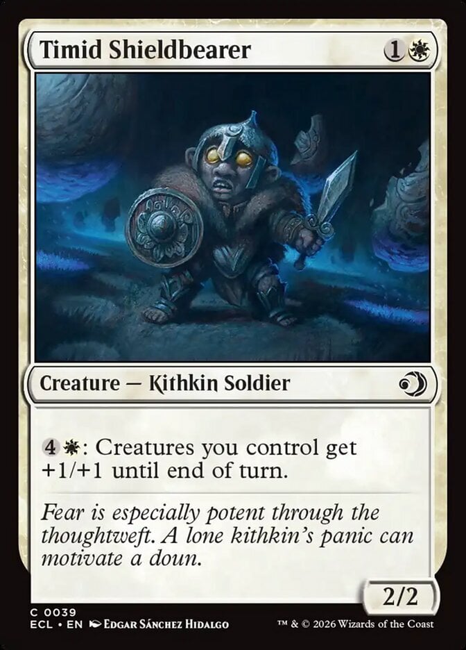 Timid Shieldbearer – Lorwyn Eclipsed #39 (Foil) – Near Mint
