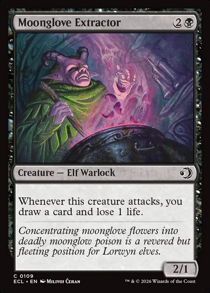 Moonglove Extractor – Lorwyn Eclipsed #109 (Foil) – Near Mint