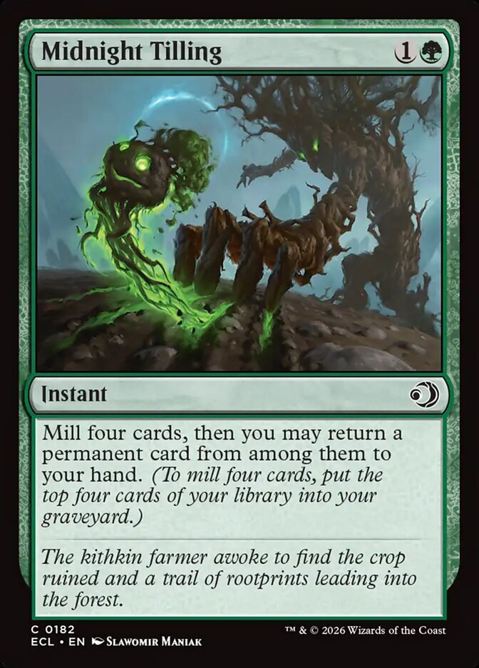 Midnight Tilling – Lorwyn Eclipsed #182 (Foil) – Near Mint