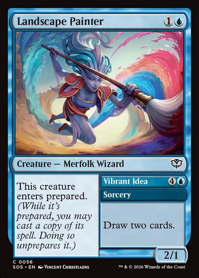 Landscape Painter // Vibrant Idea – Secrets of Strixhaven #56 (Foil) – Near Mint