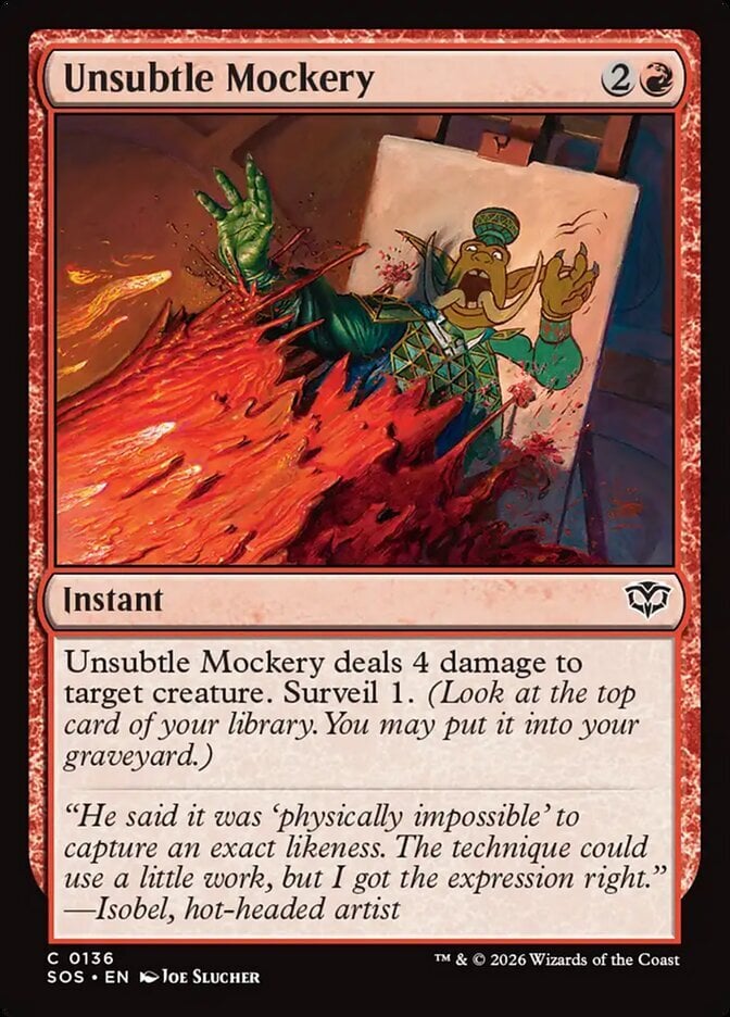 Unsubtle Mockery – Secrets of Strixhaven #136 (Foil) – Near Mint
